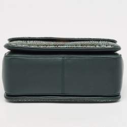 Pre Owned Dolce & Gabbana Green Python Miss Margarita Shoulder Bag