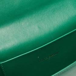 Pre Owned Dolce & Gabbana Green Leather Devotion Belt Bag