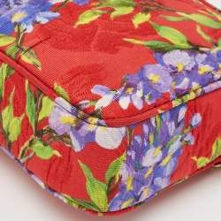 Pre Owned Dolce & Gabbana Multicolor Floral Print Fabric Miss Glam Chain Shoulder Bag