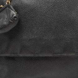 Dolce & Gabbana Black Leather Large Soft Miss Sicily Top Handle Bag