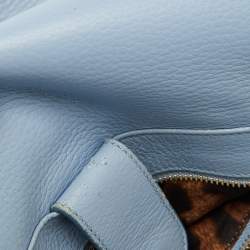 Dolce & Gabbana Blue Leather Miss Sicily Top Handle Bag