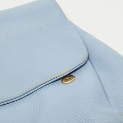 Dolce & Gabbana Blue Leather Miss Sicily Top Handle Bag