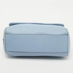 Dolce & Gabbana Blue Leather Miss Sicily Top Handle Bag