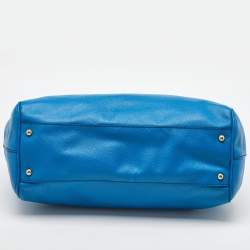 Dolce & Gabbana Blue Leather Miss Sicily Top Handle Bag