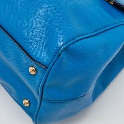 Dolce & Gabbana Blue Leather Miss Sicily Top Handle Bag
