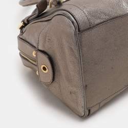Dolce & Gabbana Metallic Grey Leather Miss Easy Way Satchel