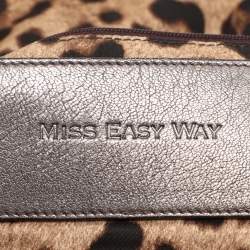 Dolce & Gabbana Metallic Grey Leather Miss Easy Way Satchel