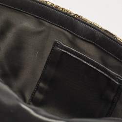 Pre Owned Dolce & Gabbana Gold Quilted Sequins Miss Charles Shoulder Bag