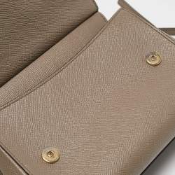 Pre Owned Dolce & Gabbana Tri Color Leather Small Love Sicily Top Handle Bag