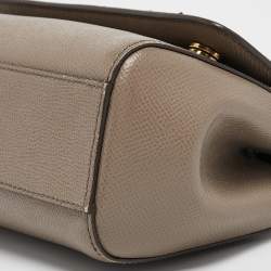 Pre Owned Dolce & Gabbana Tri Color Leather Small Love Sicily Top Handle Bag