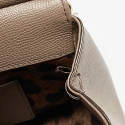 Pre Owned Dolce & Gabbana Tri Color Leather Small Love Sicily Top Handle Bag