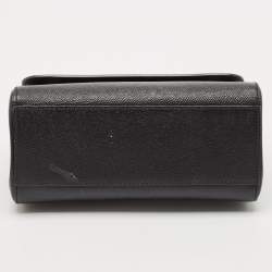 Pre Owned Dolce & Gabbana Black Leather Medium Miss Sicily Top Handle Bag