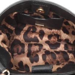 Dolce & Gabbana Black Leather Miss Sicily Tote