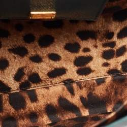 مملوكة مسبقًا Dolce & Gabbana Green Leather Large Miss Sicily Top Handle Bag