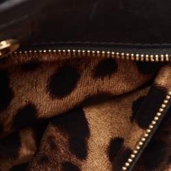 Pre Owned Dolce & Gabbana Cream/Light Beige Python Miss Sicily Shopper Bag