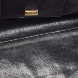 Pre Owned Dolce & Gabbana Black Leather Large Miss Sicily Top Handle Bag