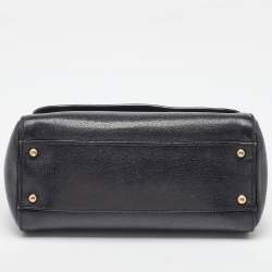 Pre Owned Dolce & Gabbana Black Leather Large Miss Sicily Top Handle Bag