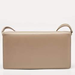 Pre Owned Dolce & Gabbana Blush Pink Leather DG Logo Phone Crossbody Bag