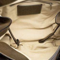 Pre Owned Dolce & Gabbana Brown Leather Miss Forever Tote