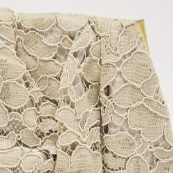 Dolce & Gabbana Beige Brocade Lace Frame Clutch
