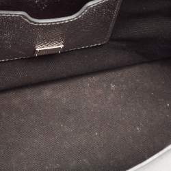 Pre Owned Dolce & Gabbana Silver Leather Medium Miss Sicily Top Handle Bag