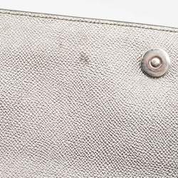 Pre Owned Dolce & Gabbana Silver Leather Medium Miss Sicily Top Handle Bag