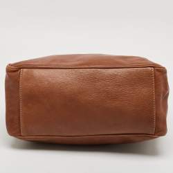 Pre Owned Dolce & Gabbana Brown Leather Miss Sicily Tote