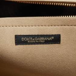 Pre Owned Dolce & Gabbana Black Leather Large Soft Miss Sicily Top Handle Bag