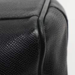 Dolce & Gabbana Black Leather Miss Sicily Chain Top Handle Bag