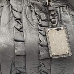 Dolce & Gabbana Grey Leather Miss Brooke Satchel