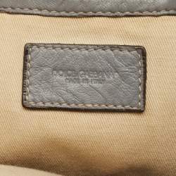 Dolce & Gabbana Grey Leather Miss Brooke Satchel