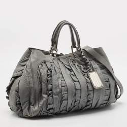 Dolce & Gabbana Grey Leather Miss Brooke Satchel