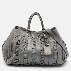 Dolce & Gabbana Grey Leather Miss Brooke Satchel