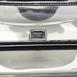 Pre Owned Dolce & Gabbana Black/Clear PVC Mini Miss Sicily Top Handle Bag