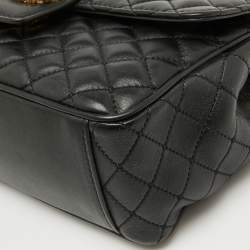 Pre Owned Dolce & Gabbana Black Quilted Leather DG Millennials Flap Shoulder Bag