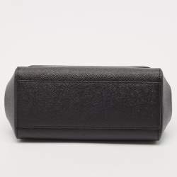 Pre Owned Dolce & Gabbana Black Leather Small Miss Sicily Top Handle Bag