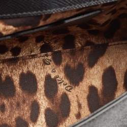 Pre Owned Dolce & Gabbana Black Leather Small Miss Sicily Top Handle Bag