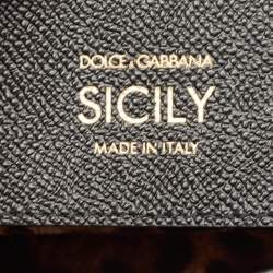 Pre Owned Dolce & Gabbana Black Leather Small Miss Sicily Top Handle Bag