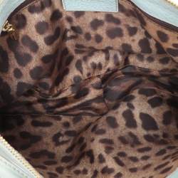 Pre Owned Dolce & Gabbana Turquoise Leather Shoulder Bag
