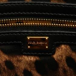 Pre Owned Dolce & Gabbana Black Quilted Leather Top Zip Pouch