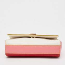 Pre Owned Dolce & Gabbana Tricolor Lizard Embossed and Leather Miss Sicily Crossbody Bag