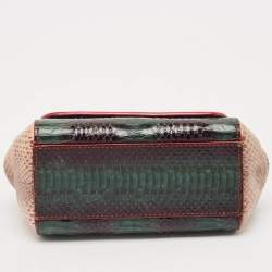 Dolce & Gabbana Multicolor Python and Croc Micro Miss Sicily Top Handle Bag
