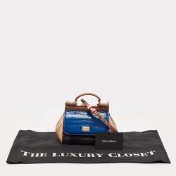 Dolce & Gabbana Multicolor Python and Croc Micro Miss Sicily Top Handle Bag