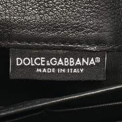 Dolce & Gabbana Brown/Beige Leather and Leather Turnlok Flap Continental Wallet