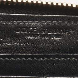 Dolce & Gabbana Red Patent Leather Zip Wristlet Wallet