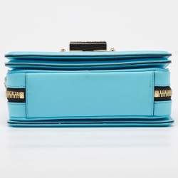 Dolce & Gabbana Blue Leather Joy Therapy Lola Studded Shoulder Bag