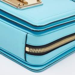 Dolce & Gabbana Blue Leather Joy Therapy Lola Studded Shoulder Bag
