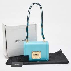 Dolce & Gabbana Blue Leather Joy Therapy Lola Studded Shoulder Bag