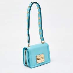 Dolce & Gabbana Blue Leather Joy Therapy Lola Studded Shoulder Bag
