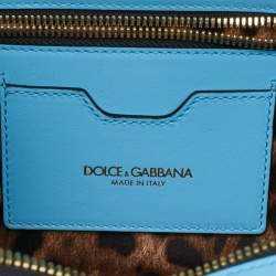 Dolce & Gabbana Blue Leather Joy Therapy Lola Studded Shoulder Bag